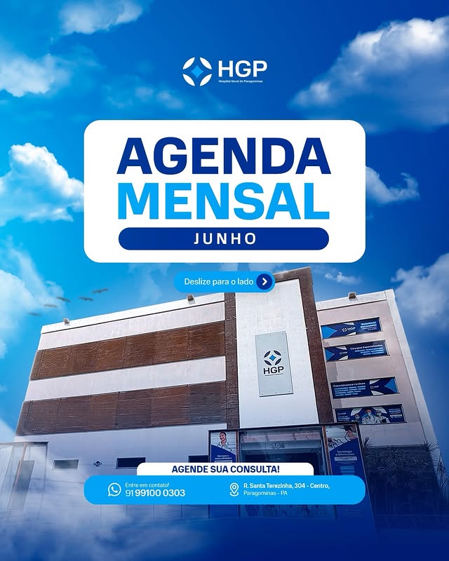 Agenda mensal de consultas do Hospital Geral de Paragominas